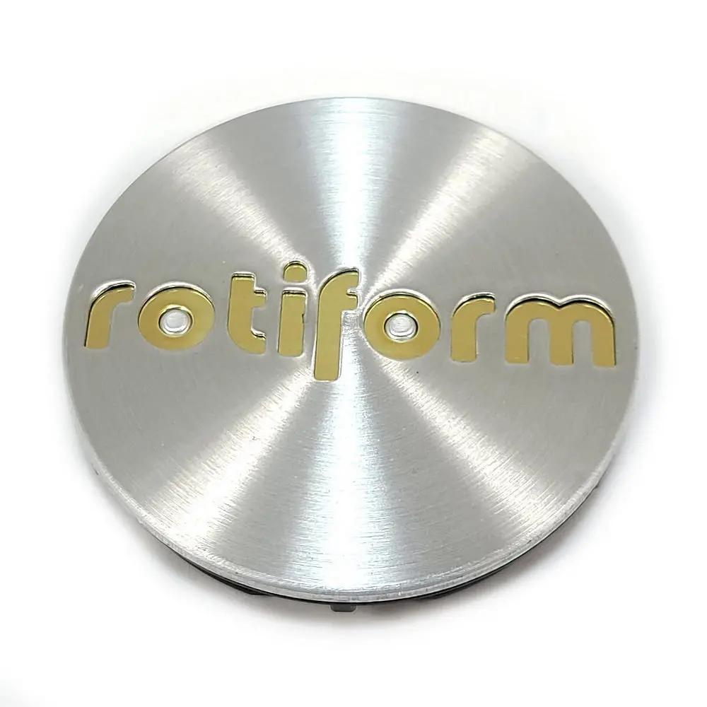 Rotiform Brushed Chrome & Gold Logo Center Caps 1
