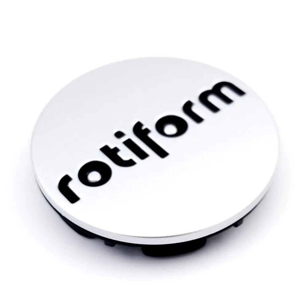Rotiform Gloss Silver & Black Logo Center Caps 1