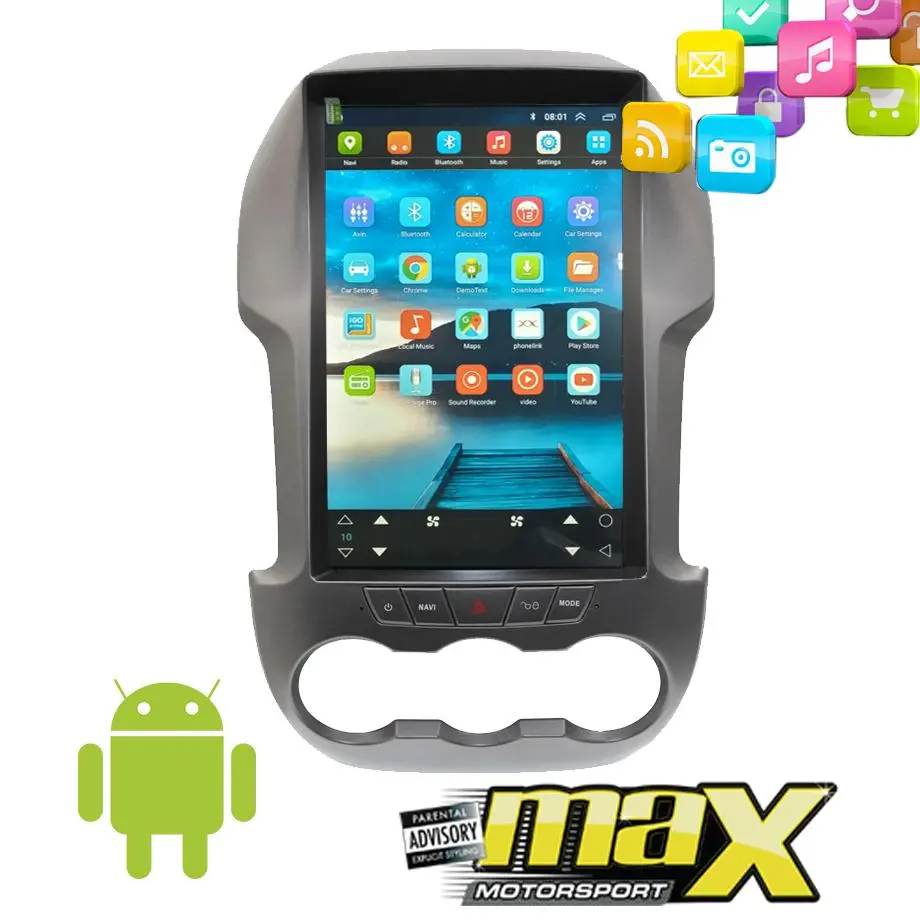 Suitable To Fit Ranger T6 12.1 Inch Tesla Style Android Entertainment System 1