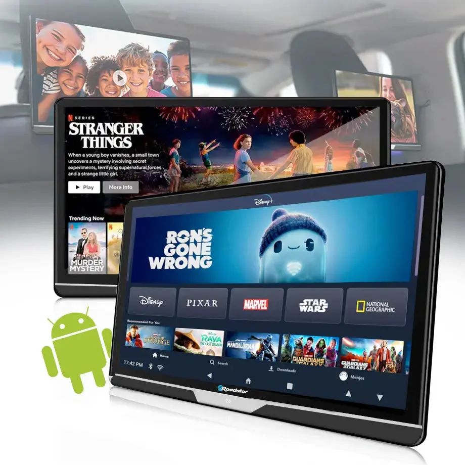 12.1" Roadstar Android Entertainment Headrest Tablet Screens 1