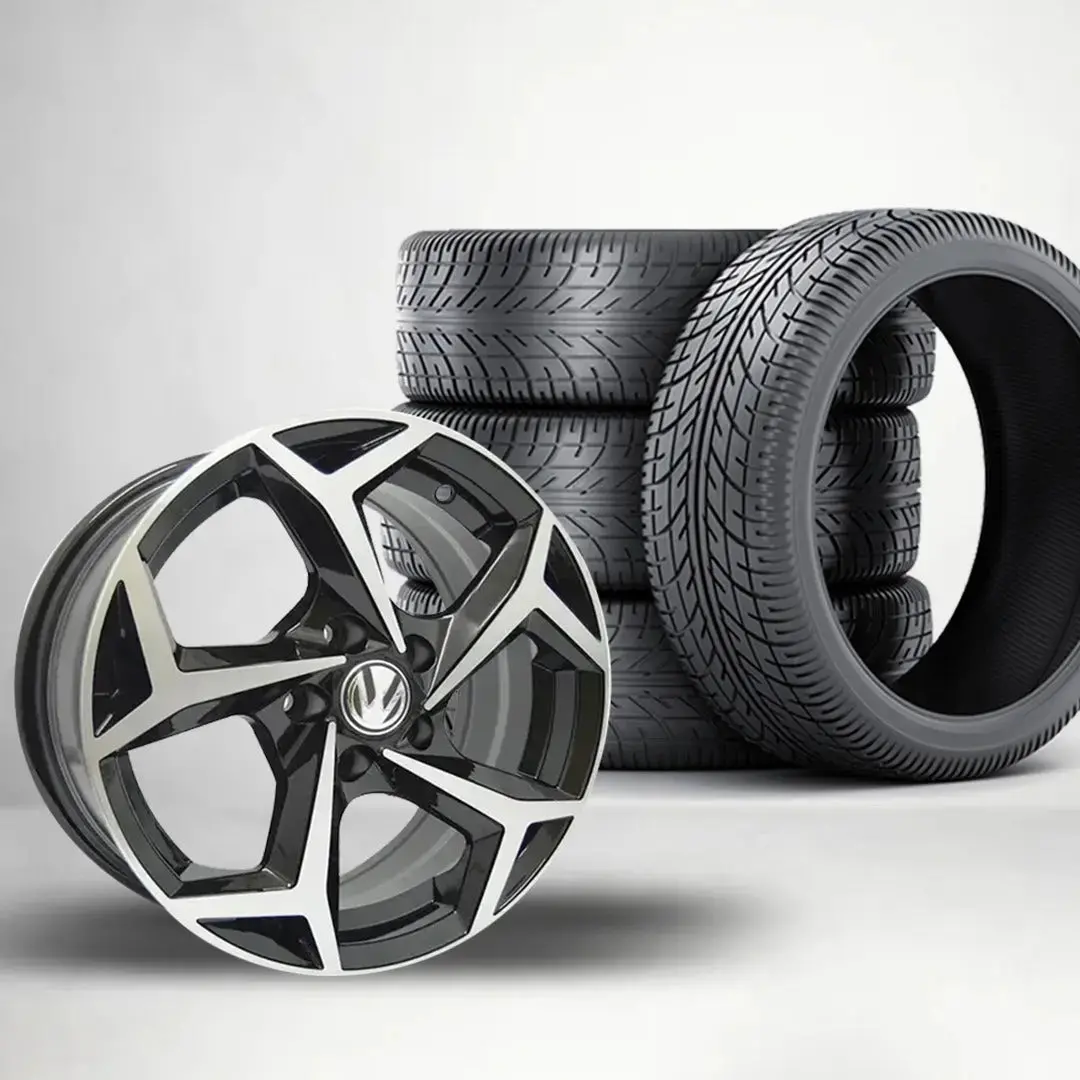 14 Inch Mx1004 Polo R-Line Style Wheel & Tyre Combo (5X100 Pcd) 1