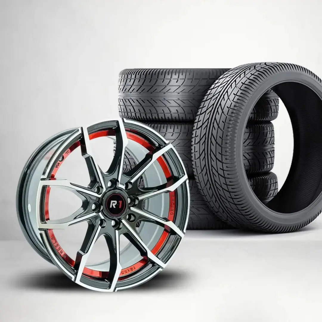 14 Inch Mag Wheel - Mx8815-Rd Wheel & Tyre Combo (4X100/114.3 Pcd) 1