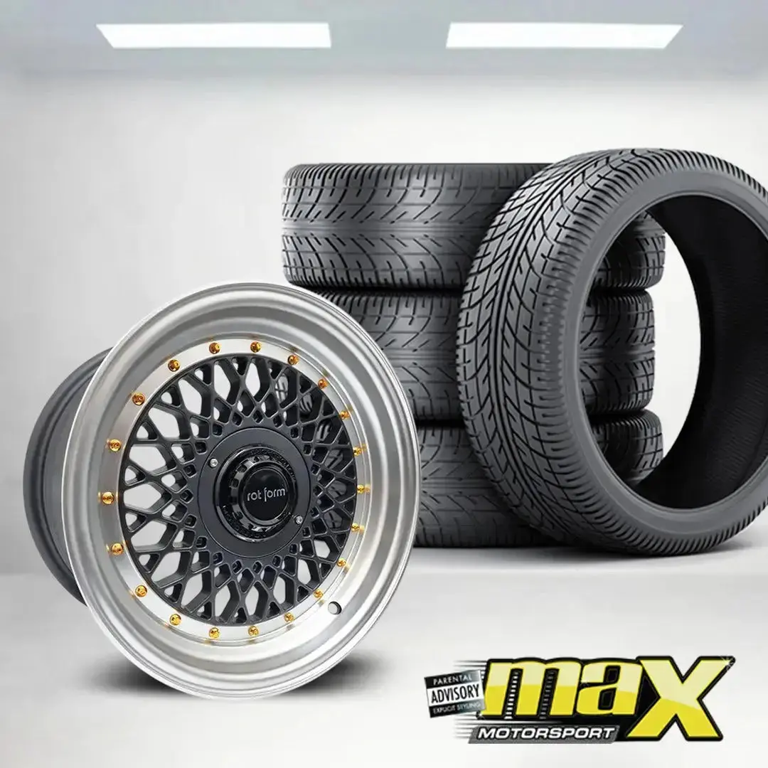 15 Inch Mx1005-Gm Rotform Mesh Style Wheel & Tyre Combo (4X100 / 108 Pcd) 1