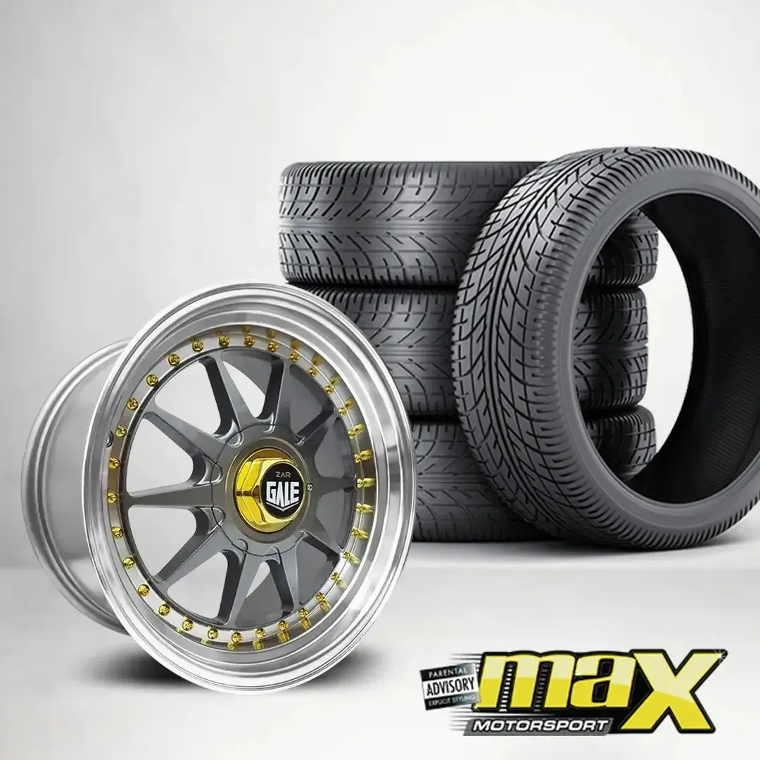 15 Inch Mx1214-G4 Gale Ewing Style Wheel & Tyre Combo - (4X100 / 5X100 Pcd) 1