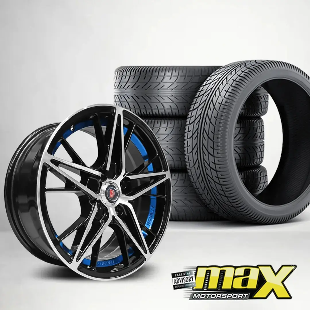 15 Inch Mx1320-Bl Vsn Wheel & Tyre Combo - (4X100 Pcd) 1