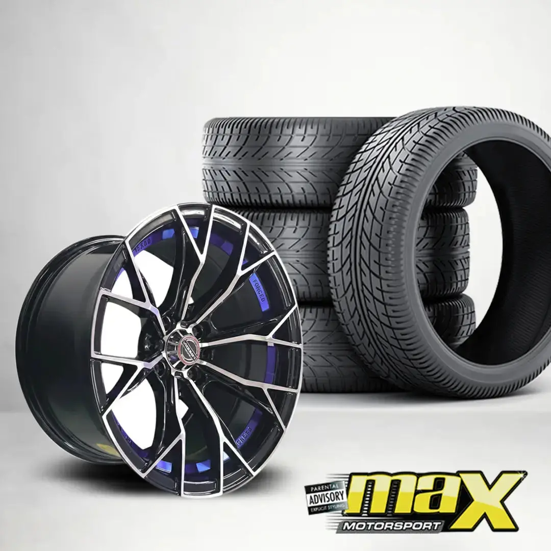 15 Inch Mx134-Bl Vsn Concave Wheels & Tyre Combo - (4X100/ 4X114.3 Pcd) 1