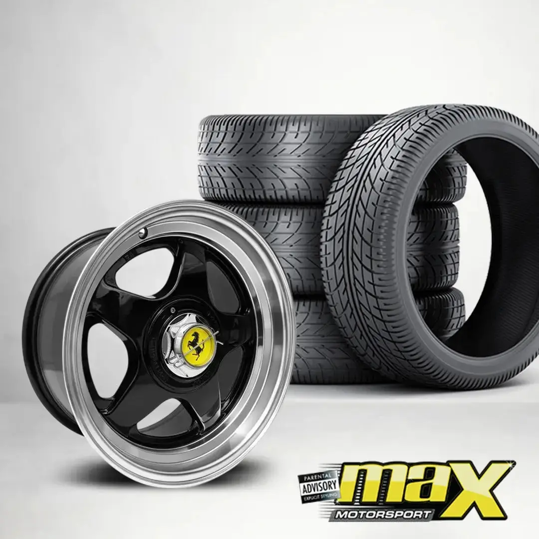 15 Inch Mx1922-A Ferari Style Wheel & Tyre Combo - (4X100 / 5X100 Pcd) 1