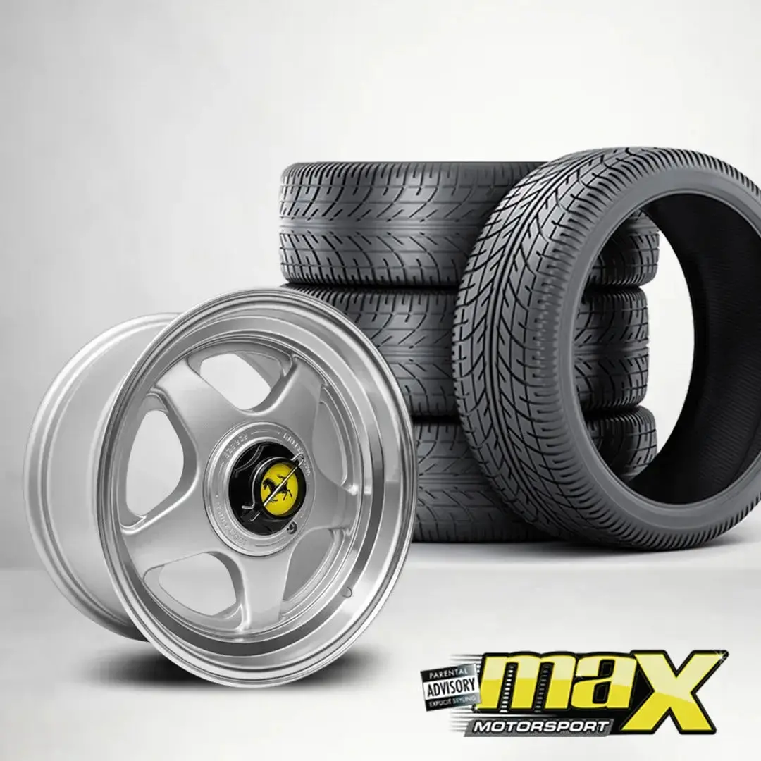 15 Inch Mx1922-C Ferari Style Wheel & Tyre Combo - (4X100 / 5X100 Pcd) 1
