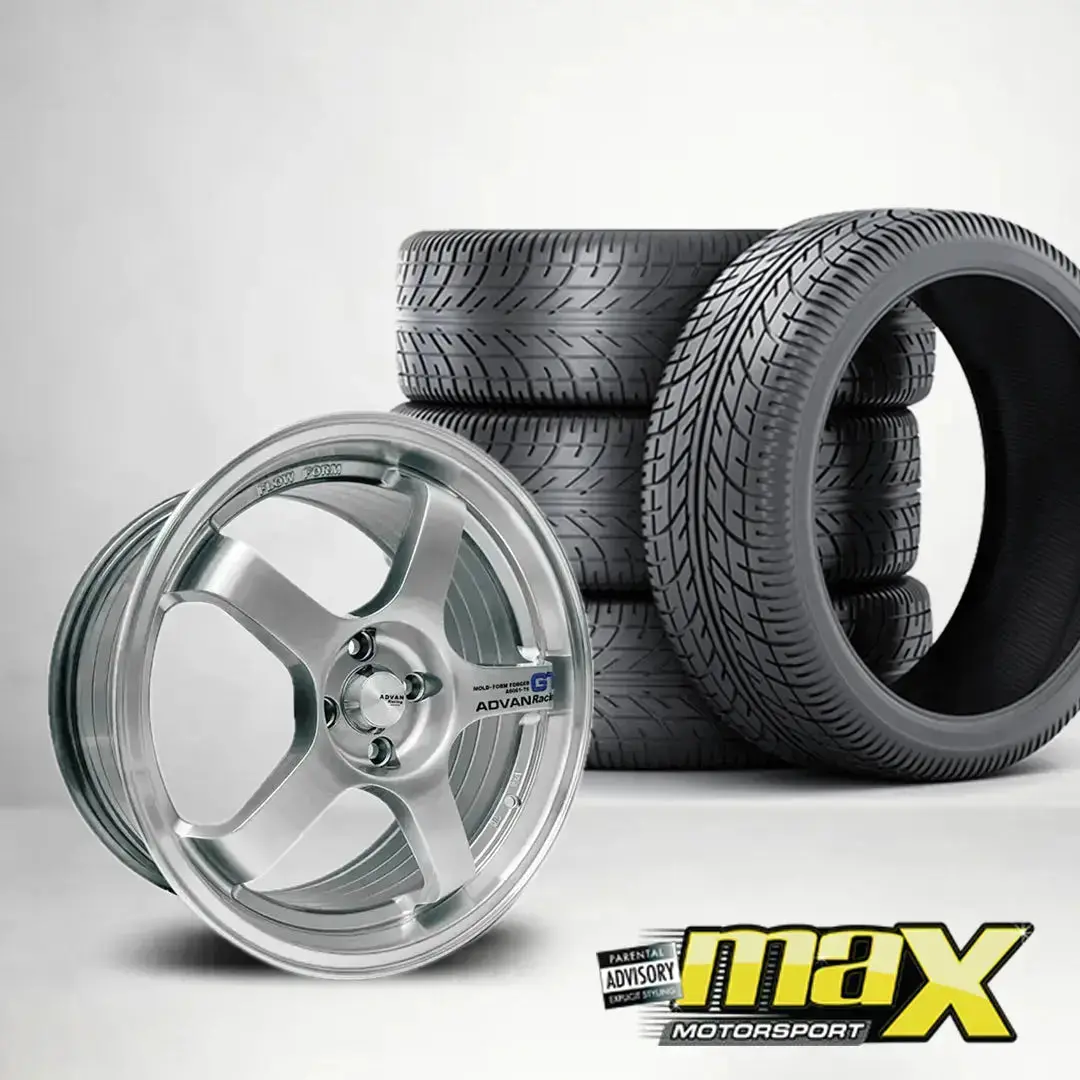 15 Inch Mx512 Advan Gt Racing Style Wheel & Tyre Combo - (4X100 Pcd) 1