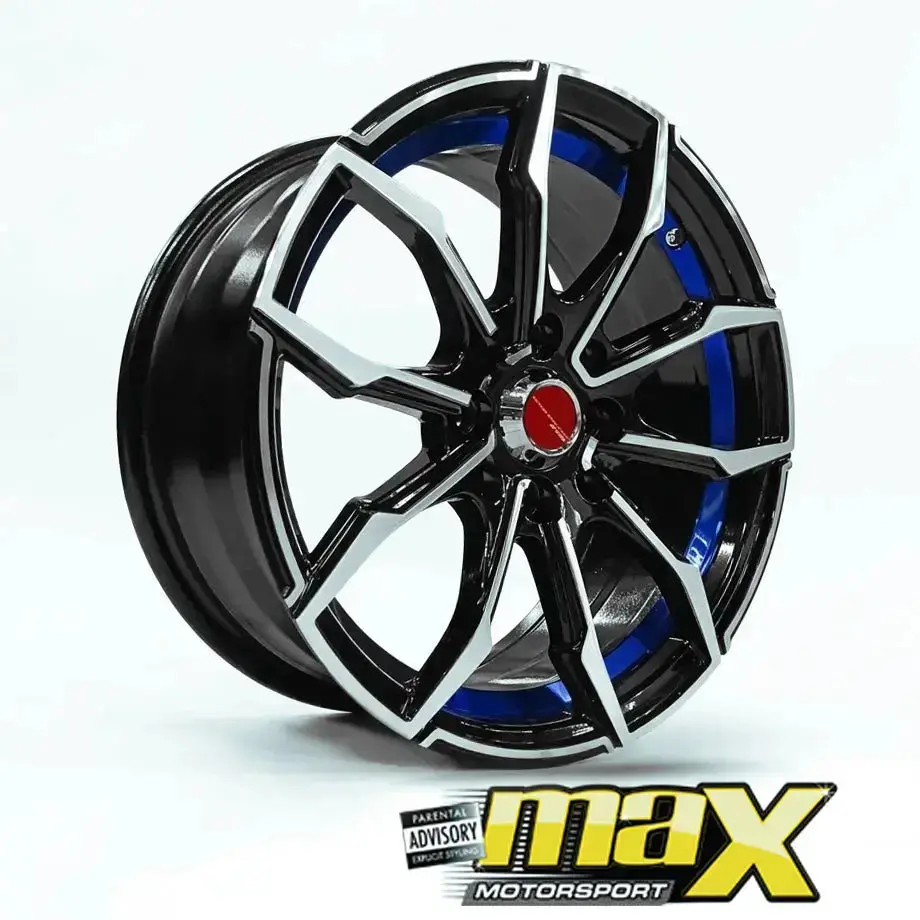 15 Inch Mag Wheel - Mx1280-Blu Wheels (4X100/ 4X114.3 Pcd) 1