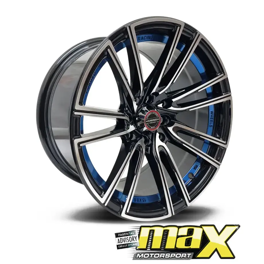 15 Inch Mag Wheel - Mx452-Bl Concave Wheels (4X100/ 4X114.3 Pcd) 1