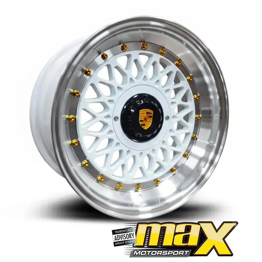 15 Inch Mag Wheel - Mx5208-Wt Porsche Mesh Style Wheel (4X100 / 5X100 Pcd) 1