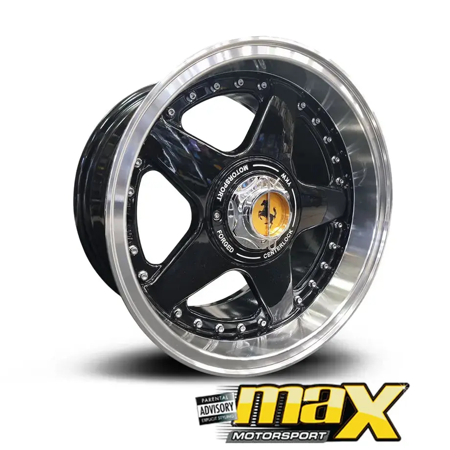 15 Inch Mag Wheel - Mx5666r-Blk Wheel (4X100 / 5X100 Pcd) 1