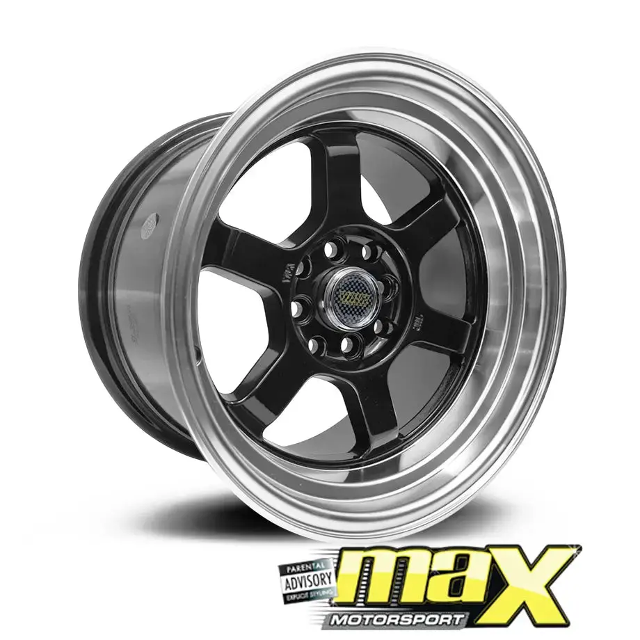 15 Inch Mag Wheel - Mx6022 V.Olk Deep Dish Wheels  - 4X100 / 4X114.3 Pcd 1