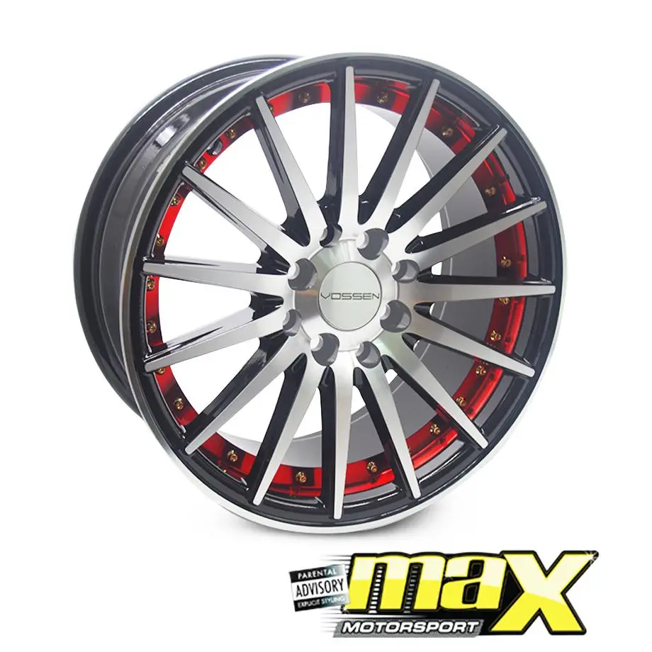 15 Inch Mag Wheel -  Vsn Mx953 Style Wheel- 4X100/114.3 Pcd 1