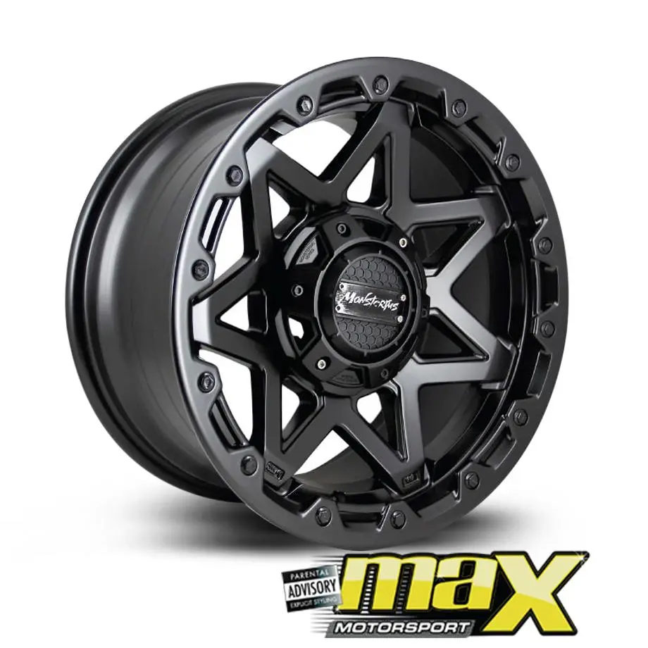 16 Inch Mag Wheel -  Monsterims Mor-9 Havoc Series Mx1069b Bakkie Wheels (6X139.7 Pcd) 1