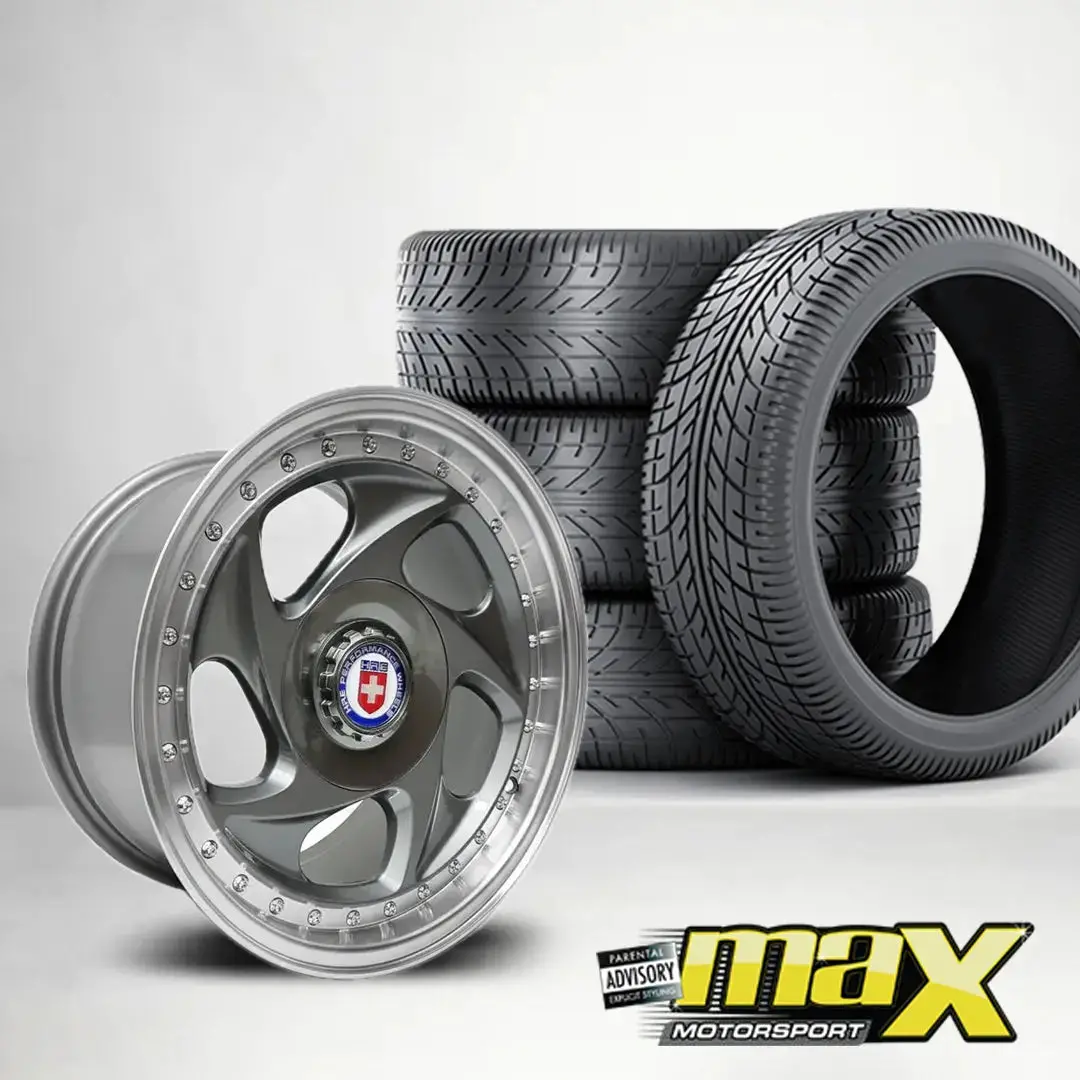 15 Inch Mx115-B Hr.E Blade Style Wheel & Tyre Combo - (4X100 / 5X100 Pcd) 1