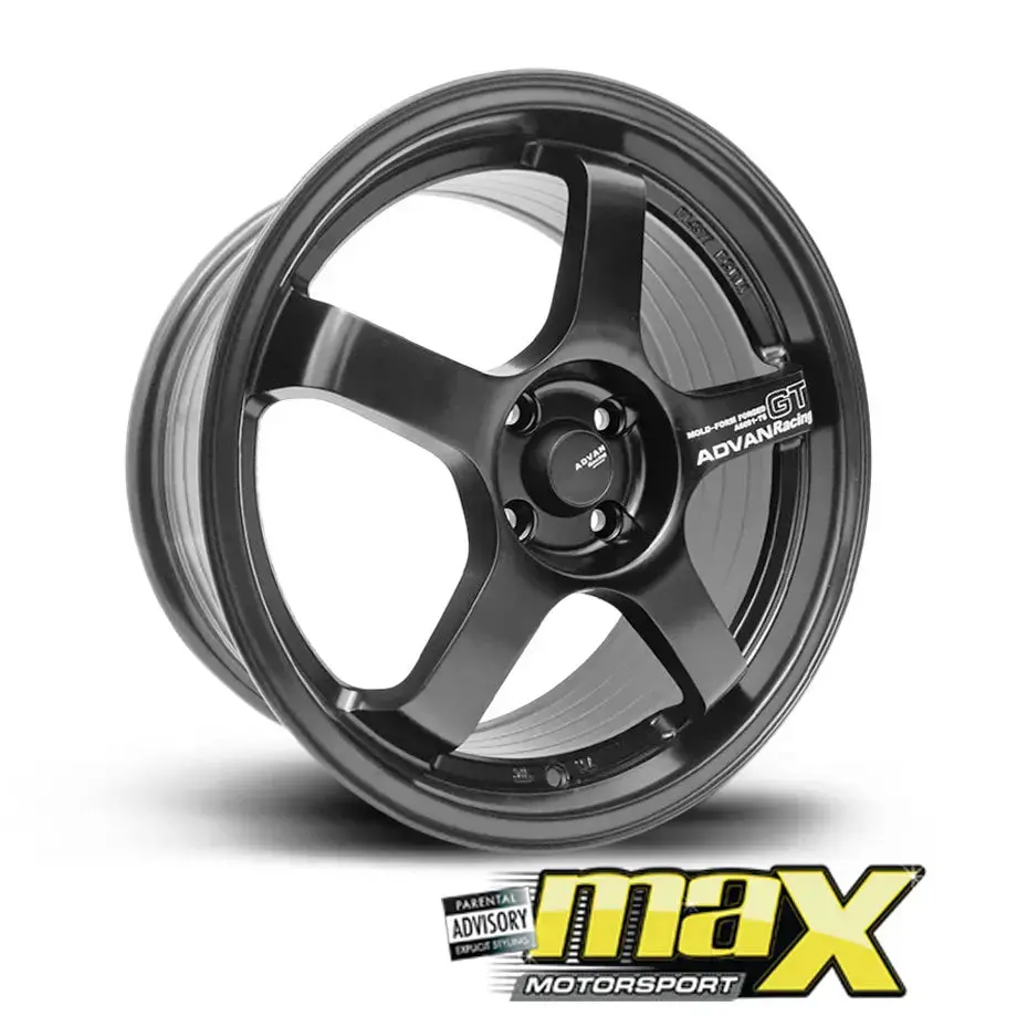 17 Inch Mag Wheel - Mx512-17Mb Advan Gt Racing Style Wheel - 4X100 Pcd 1
