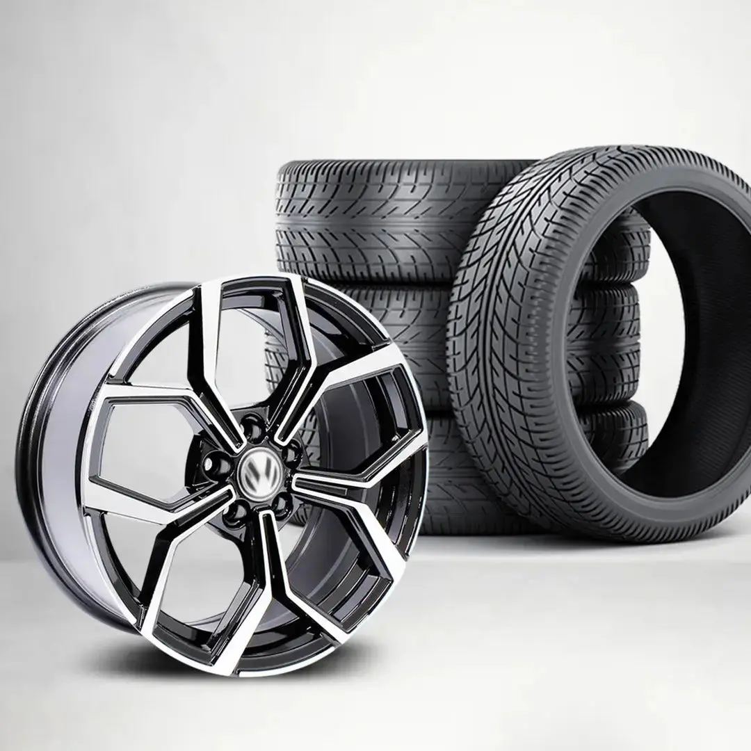 17 Inch Mag Wheel - Mx119-17 Polo Life Gti Style Faro Wheel & Tyre Combo (5X100 Pcd) 1