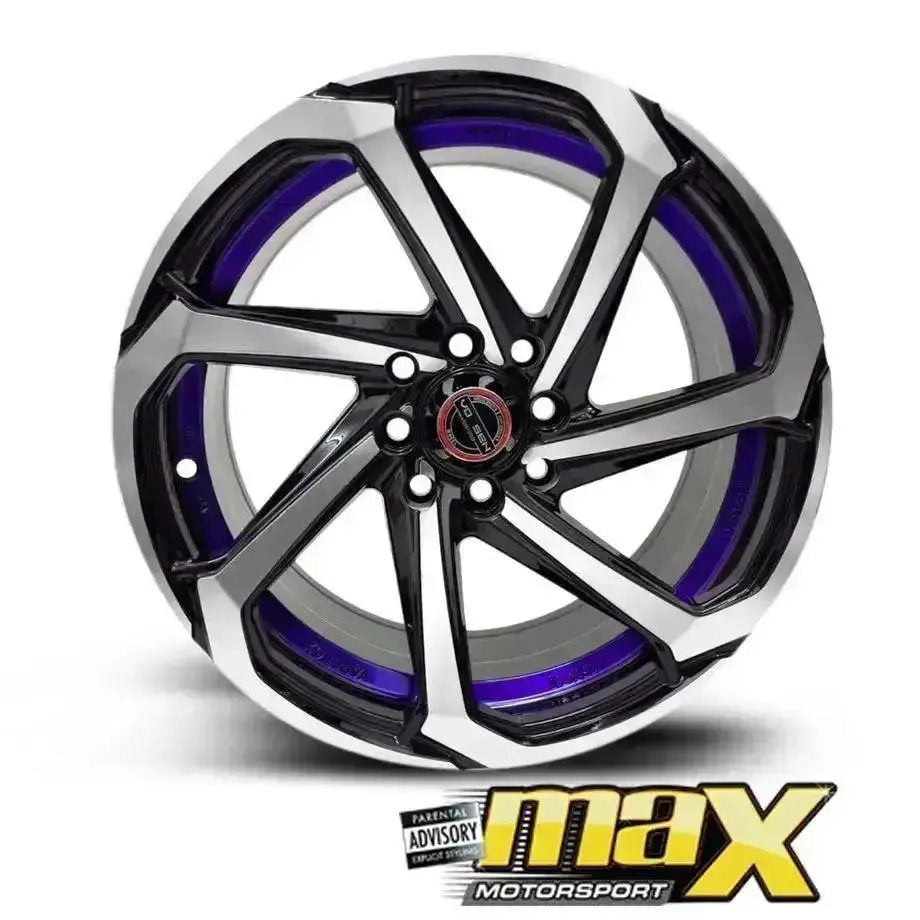 15 Inch Mag Wheel - Mx8828-15Bl Concave Wheels (4X100/ 4X114.3 Pcd) 2
