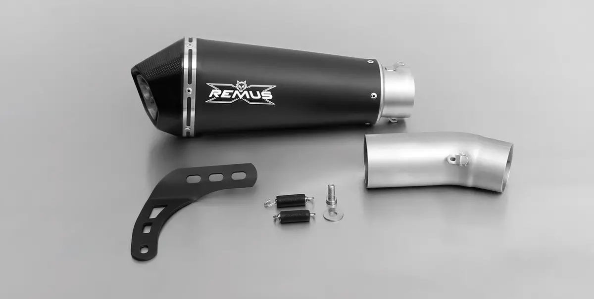 Hypercone For Ducati Monster 821 — Silencer Black + Cat Section 1