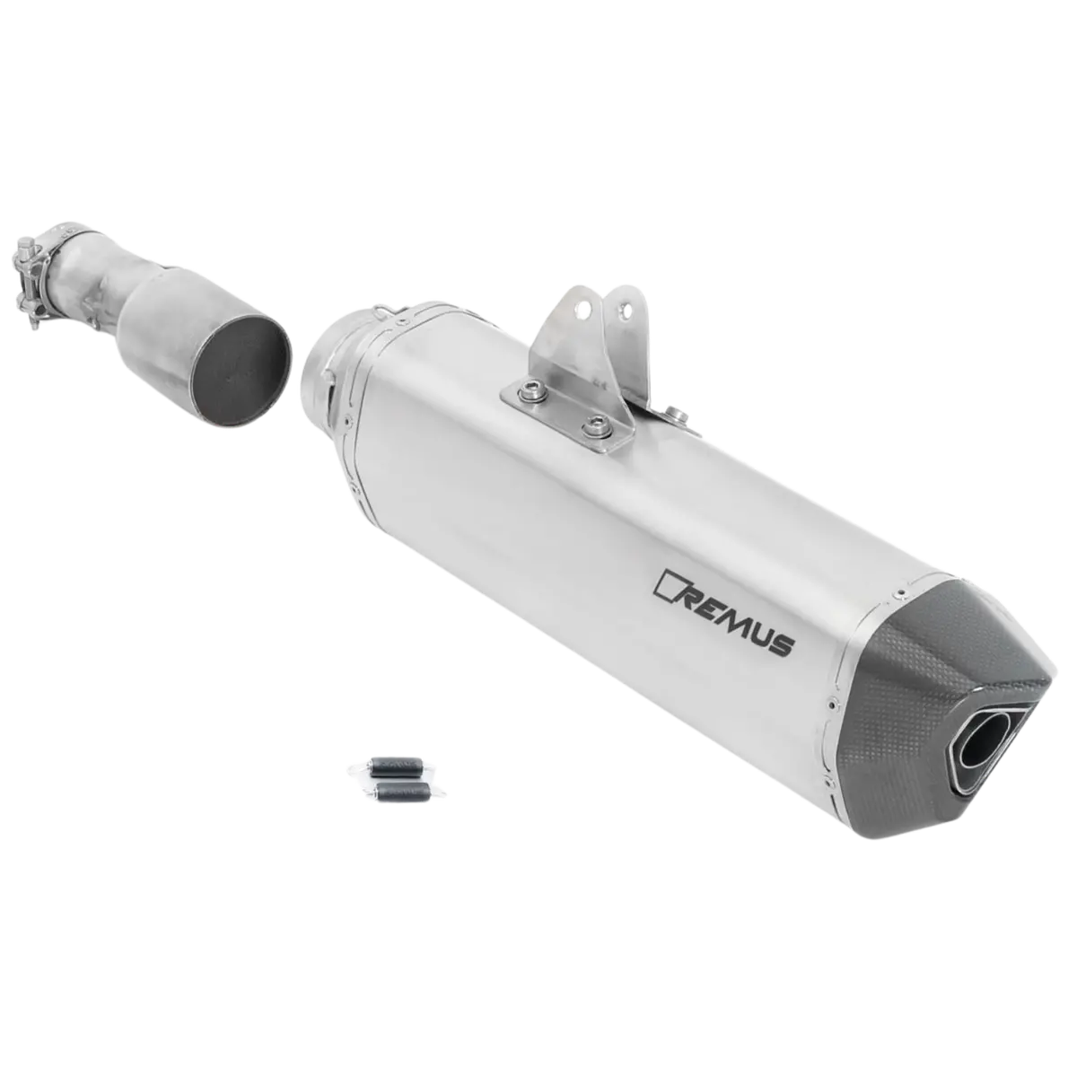 Black Hawk Slip On Exhaust For Husqvarna 701 Enduro & Supermoto — Silencer Black 1
