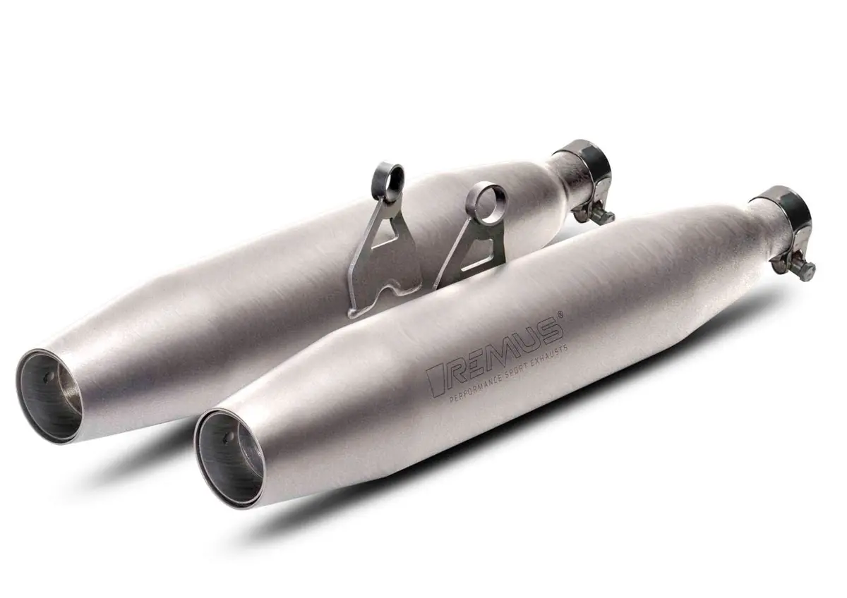 Slip On Tapered Muffler Triumph Bonneville T100 & T120 — Silencer + Silencer (7102 918021R) 1