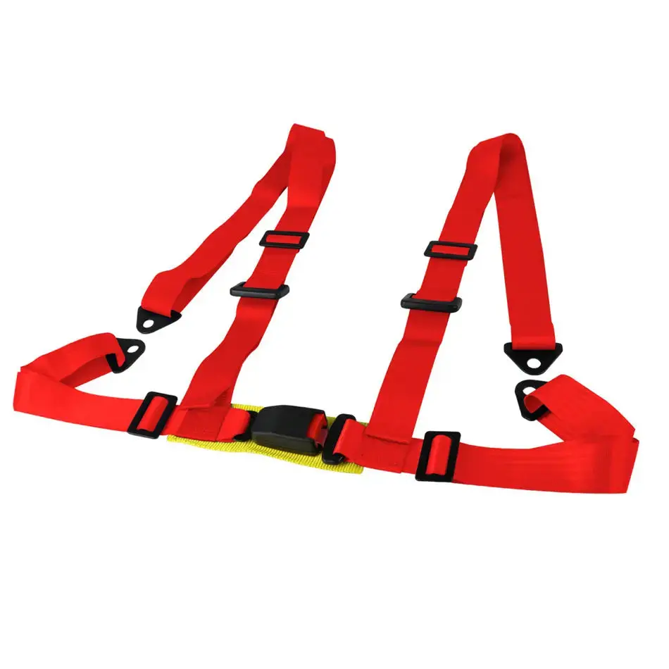 2 Inch Universal 4-Point Racing Seat Harness (Red) 1