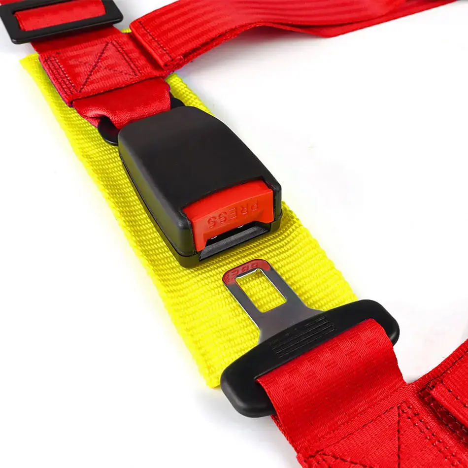 2 Inch Universal 4-Point Racing Seat Harness (Red) 2