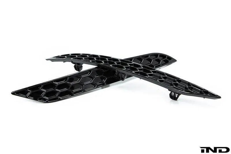 Acexxon Vw Mk7.5 Golf R Rear Reflector Insert Set - Honeycomb Gloss Black 1