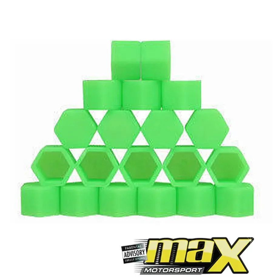 21Mm - Silicone Protective Wheel Nut Covers (Green) 1