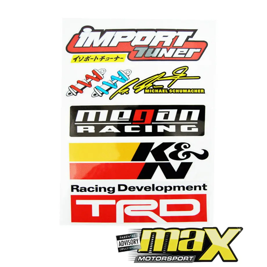 Universal 10-Piece Jdm Racing Door Sticker Kit 1