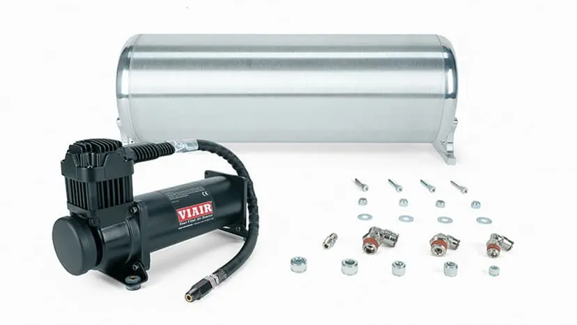 18" Flo Air Tank And Viair 444C Black Compressor Kit 1
