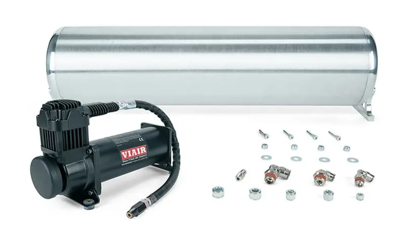 24" Flo Air Tank And Viair 444C Black Compressor Kit 1