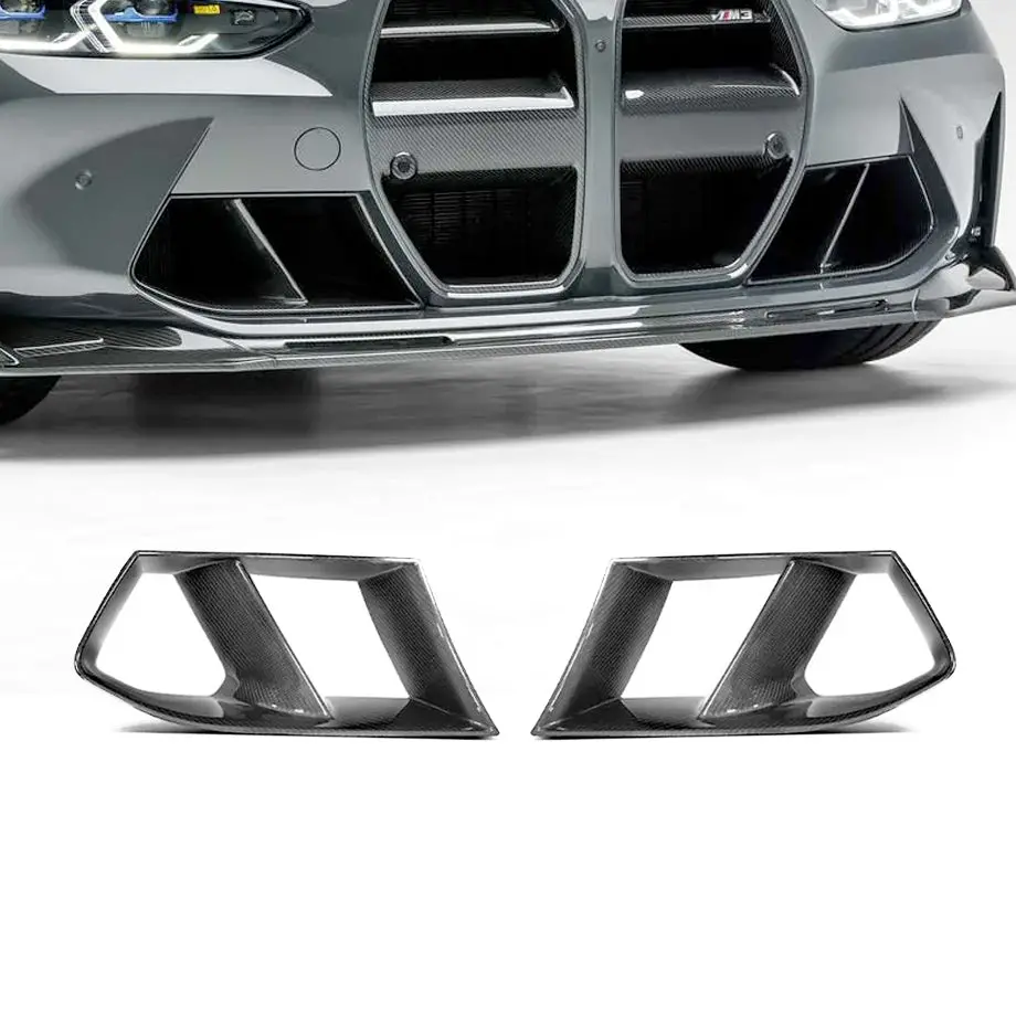 Bm G80 / G82 (M3/M4) Carbon Fibre Performance Style Front Bumper Air Vent Covers 1