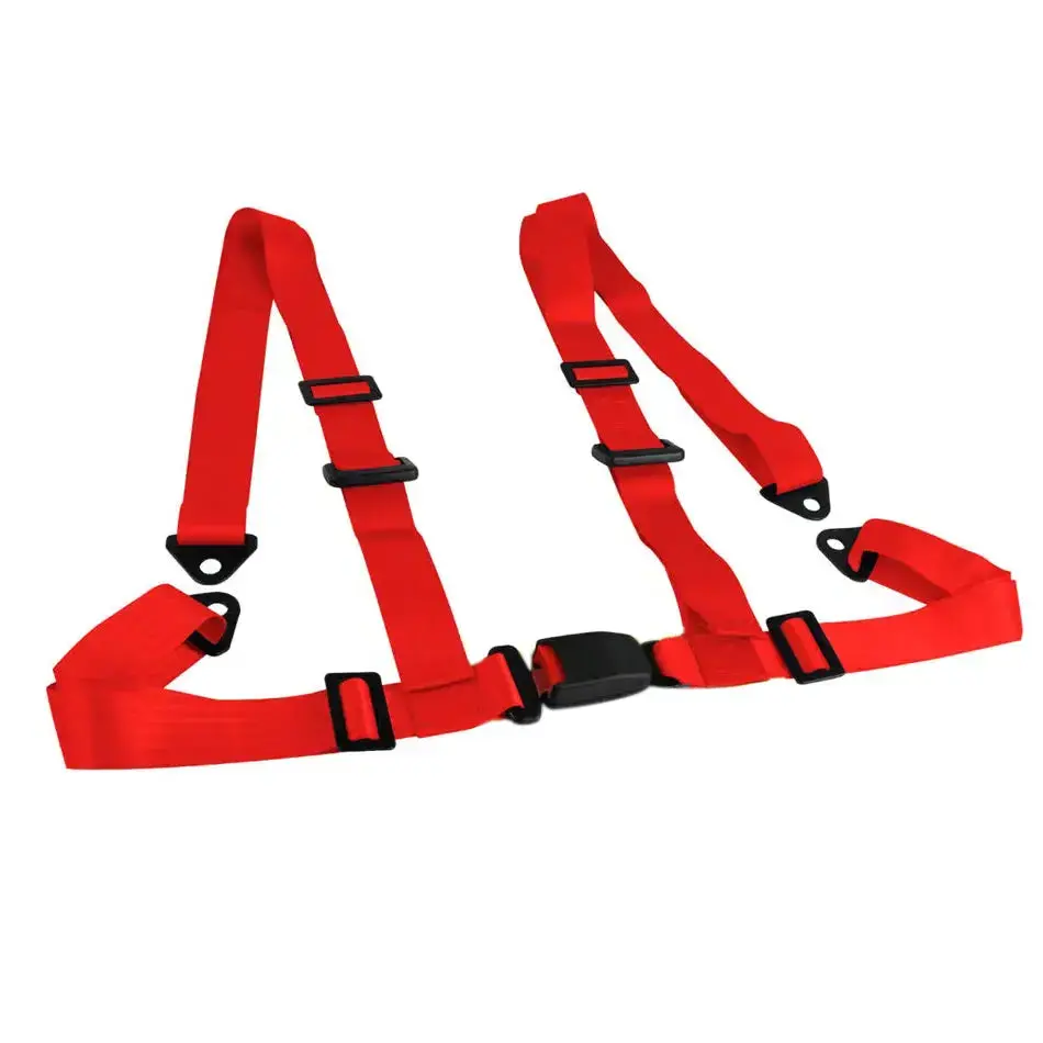 3 Inch Universal 4-Point Racing Seat Harness (Red) 1