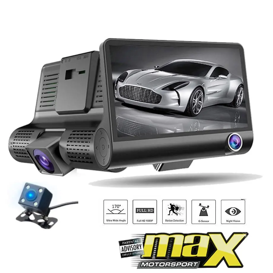 3-Way Hd Dvr Dash Cam 1