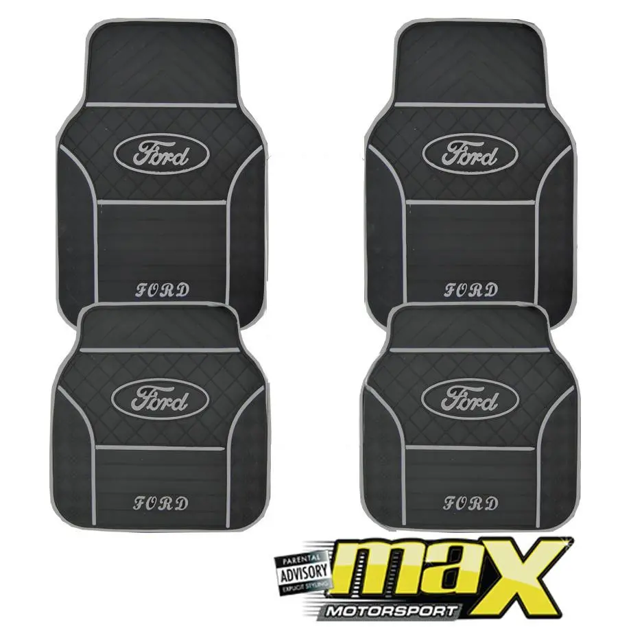Suitable To Fit - Ford 4-Piece Rubber Car Mats (Grey) 1