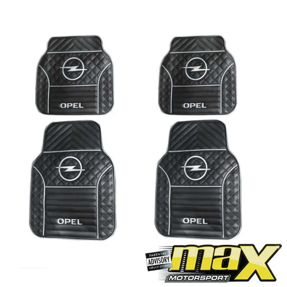 4-Piece Opel Branded Rubber Car Mats (Grey) 1