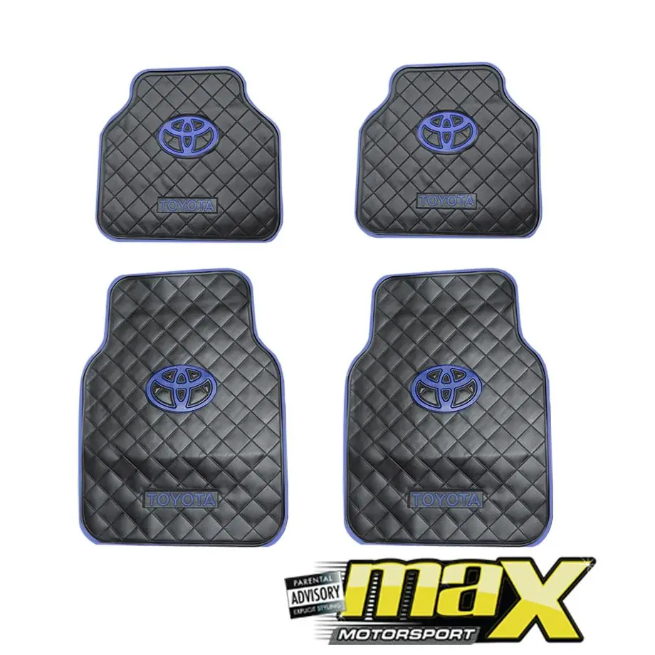 4-Piece Toyota Branded Rubber Car Mats (Blue) 1
