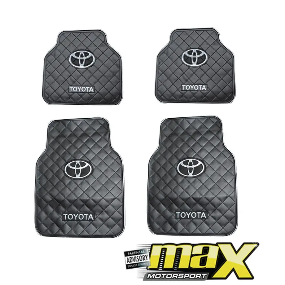 4-Piece Toyota Branded Rubber Car Mats (Grey) 1