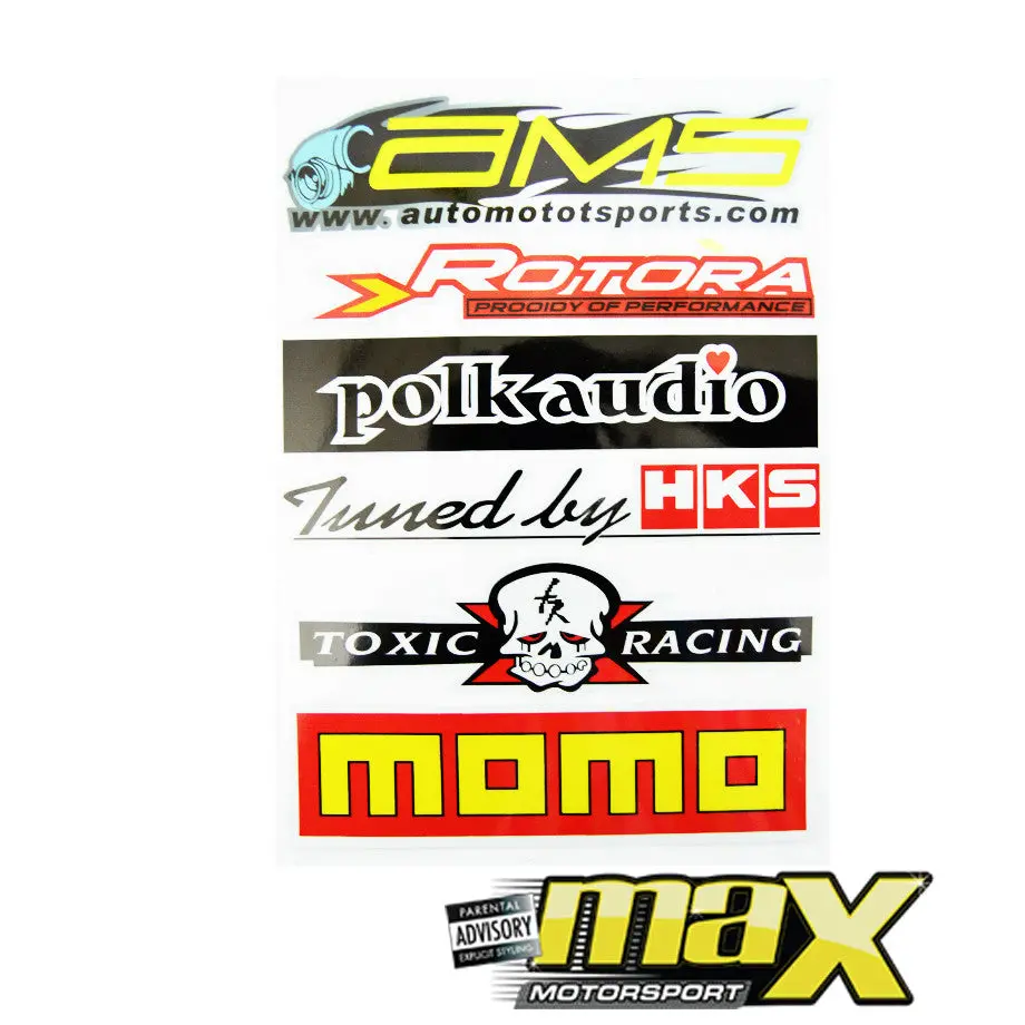 Universal 10-Piece Jdm Racing Door Sticker Kit 1
