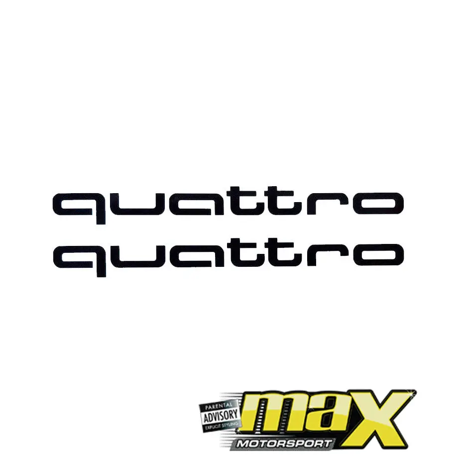 Universal Audi Quattro 2-Piece Sticker Kit (Black) 1