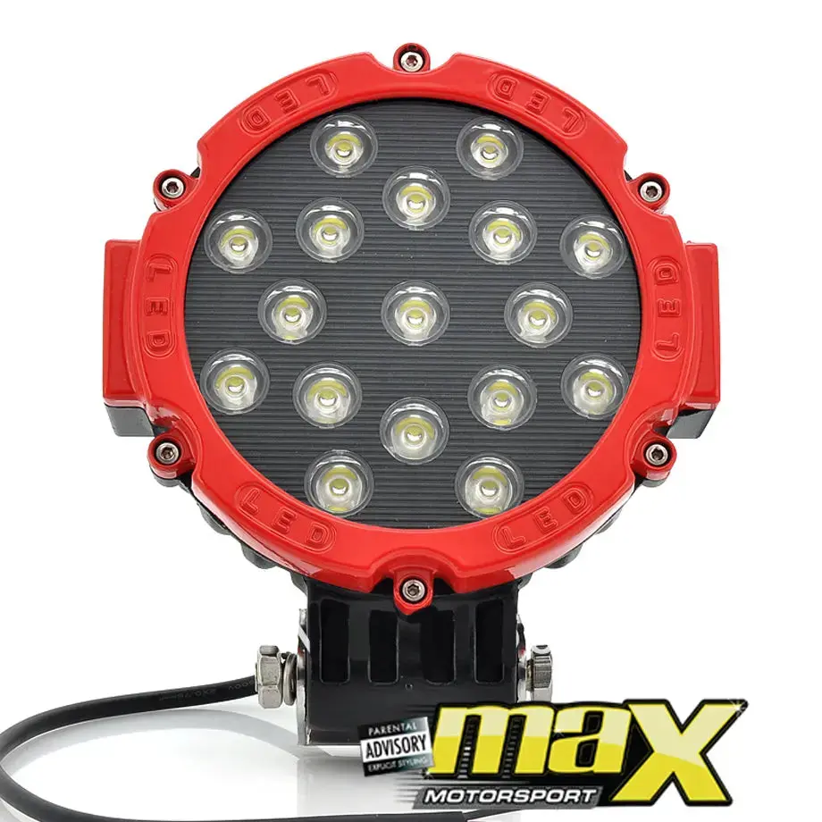 7 Inch 17 Led Round Spotlight (51W) - Red 1