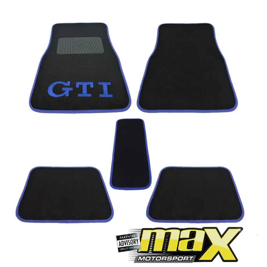 5 Piece Gti Racing Car Mats (Blue) 1