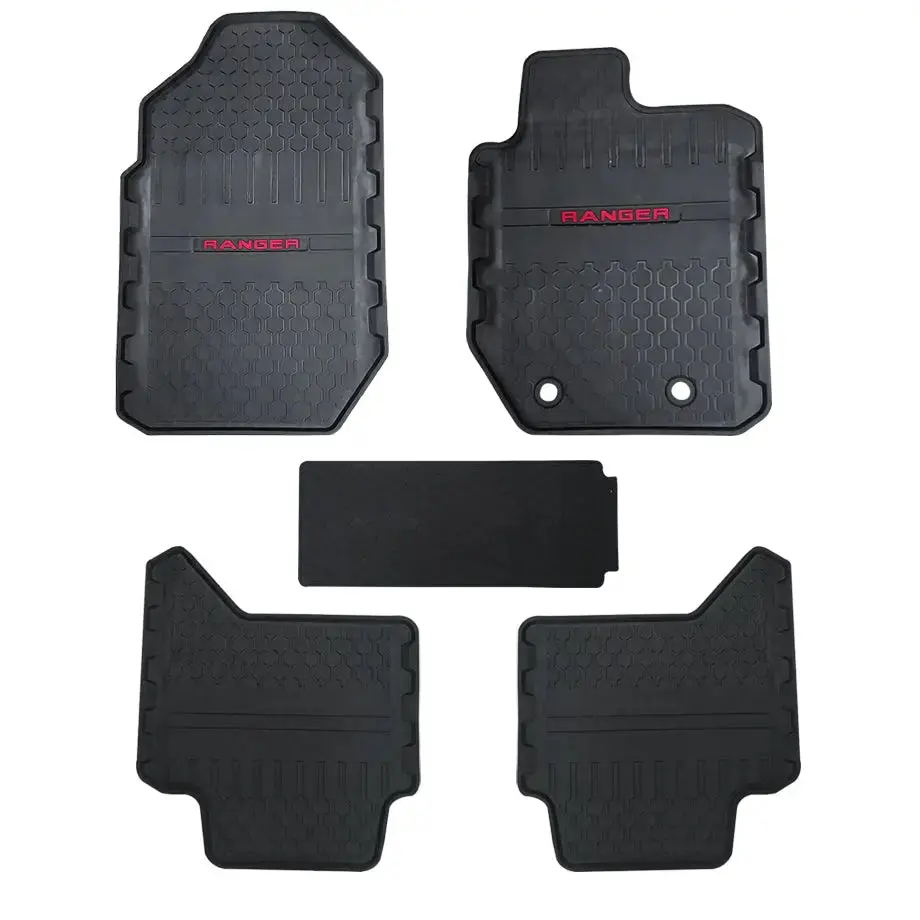 Suitable To Fit - Ranger T6 / T7 / T8 Custom Rubber Mats (5-Piece) 1