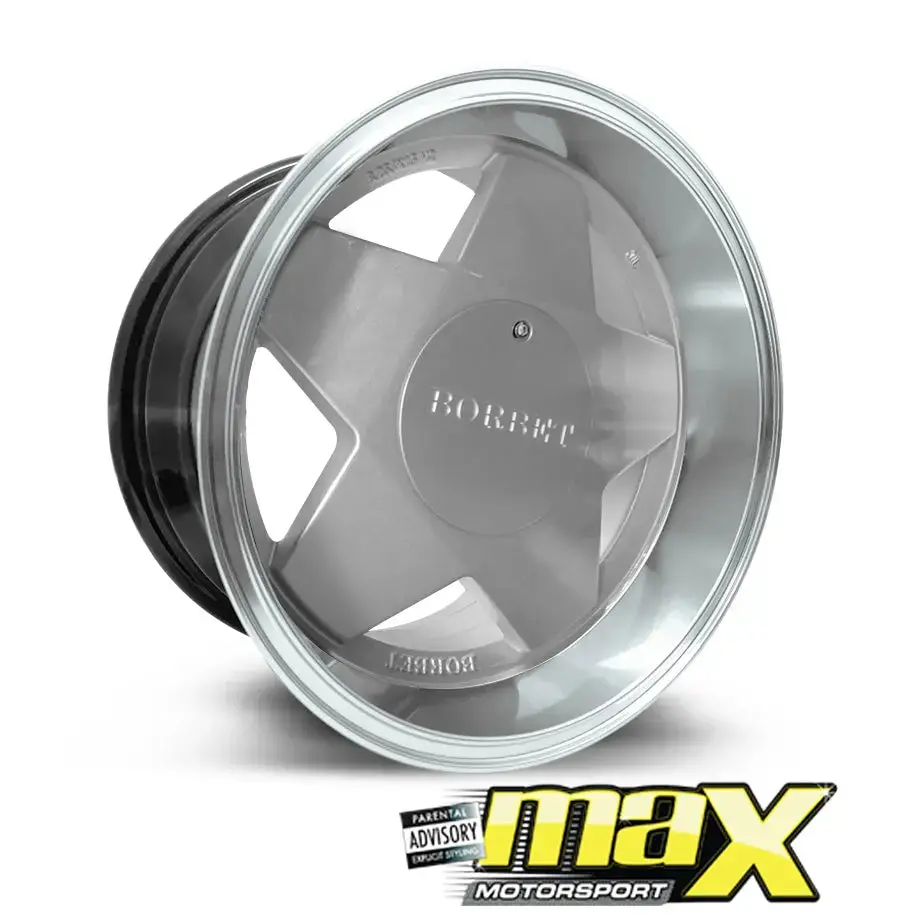 15 Inch Mag Wheel - Mx1216-B1-15 Bobet Style Wheel - (4X100 /5X100 Pcd) 1