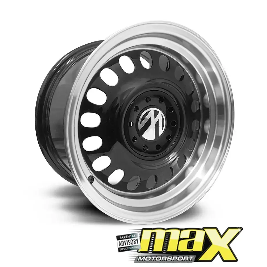 15 Inch Mag Wheel - Mx5033-B Transporter Old Skool Style Wheels (4X100/5X100 Pcd) 1