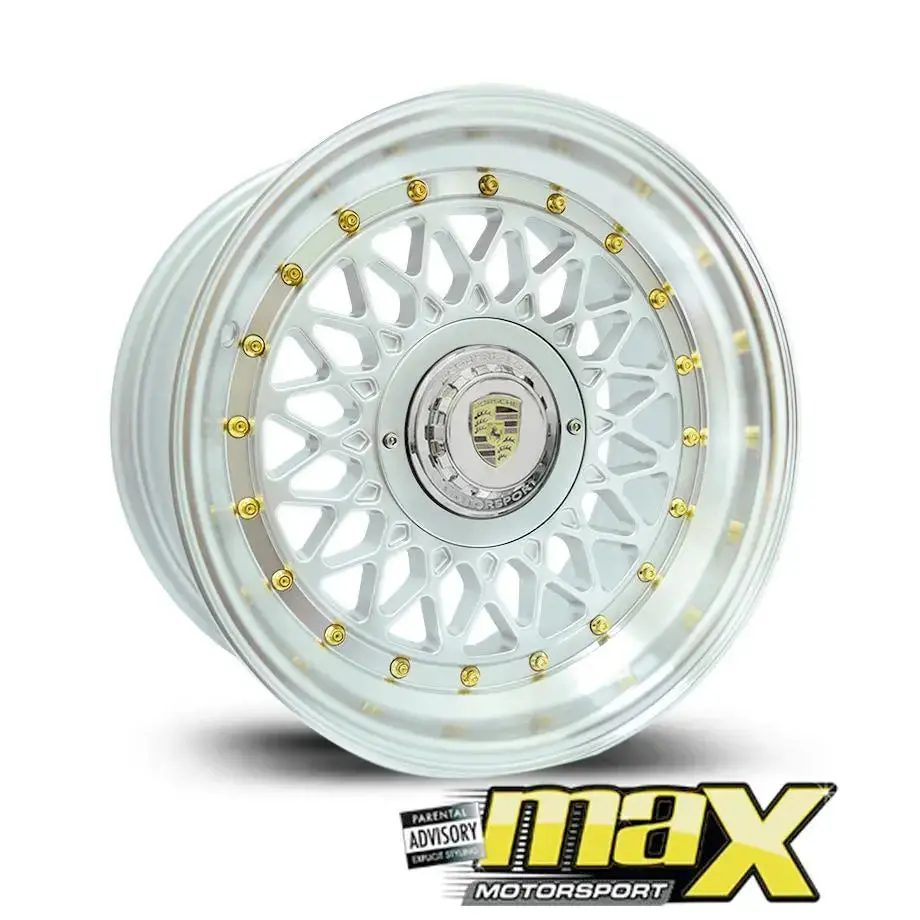 15 Inch Mag Wheel - Mx666 Posch Mesh Style Wheel (4X100 / 5X100 Pcd) 1