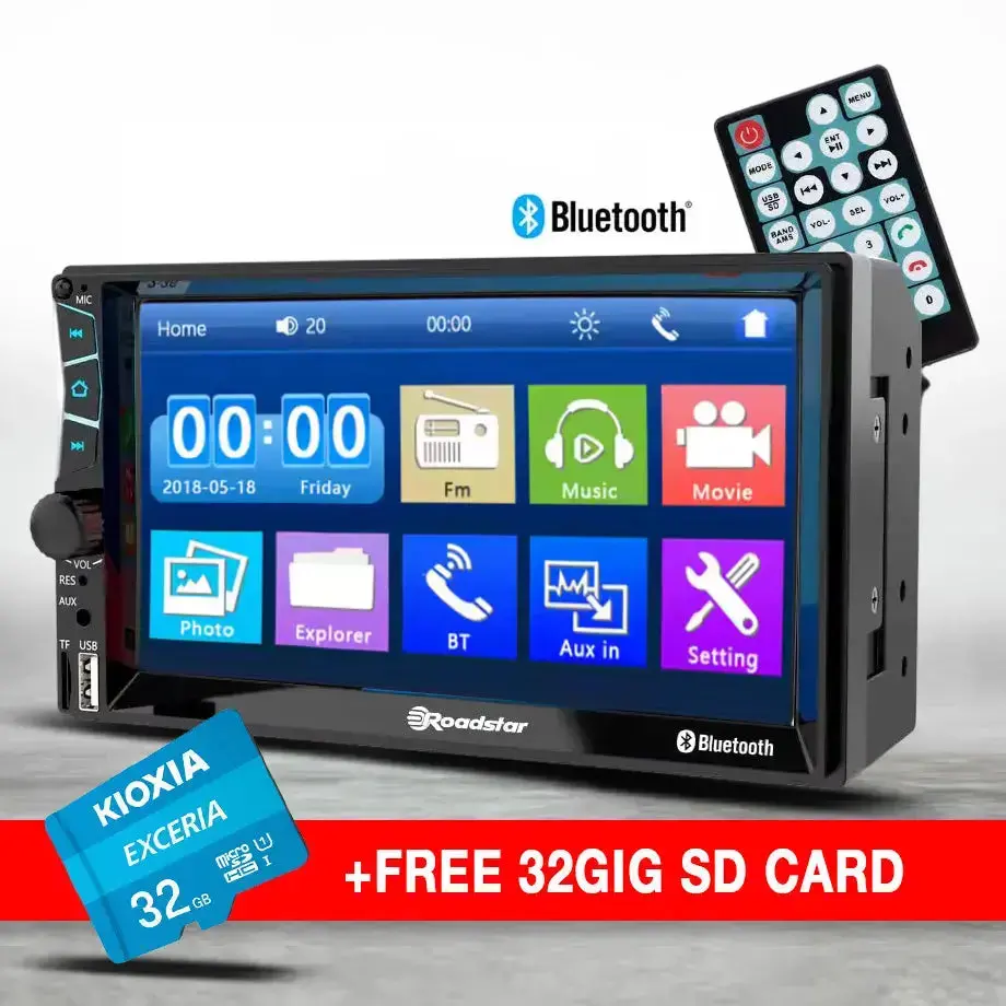 7 Inch Roadstar Mp5 Double Din Media Player +Free 32G Sd Card 1